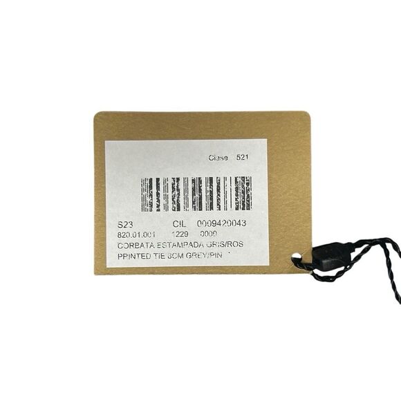 NWT Loewe Madrid Al-Andalus Pink Gray Designer Neck Tie 100% Silk Italy Made - Picture 10 of 15